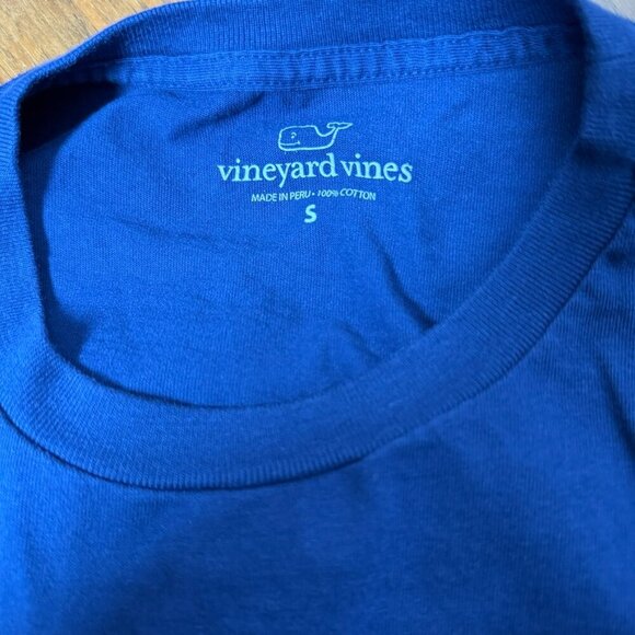 Vineyard Vines Christmas Golf Cart Long Sleeve Pocket Tee- Sz Men's Small - Picture 2 of 6